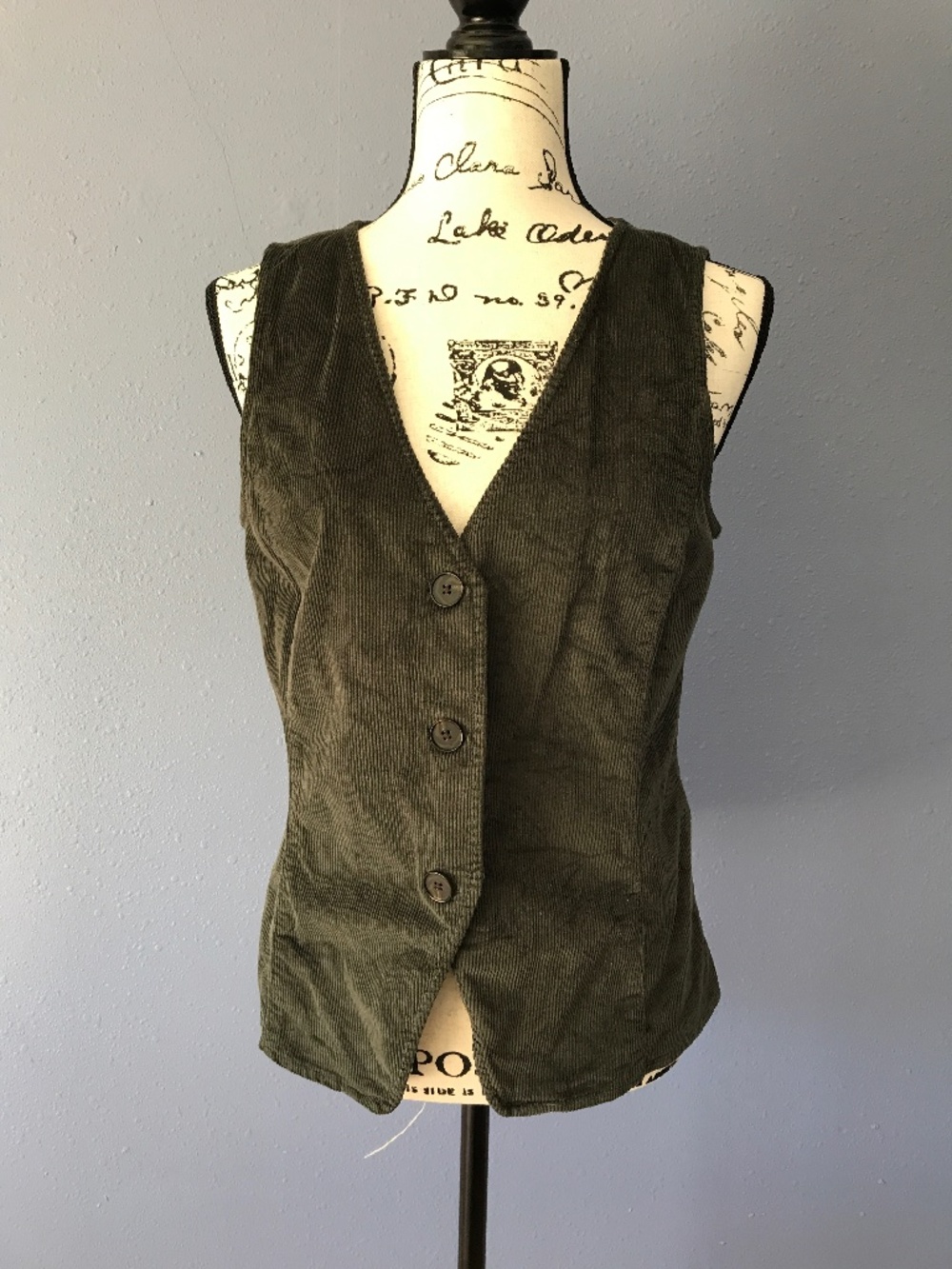 Green Corduroy Madewell Vest Size 2